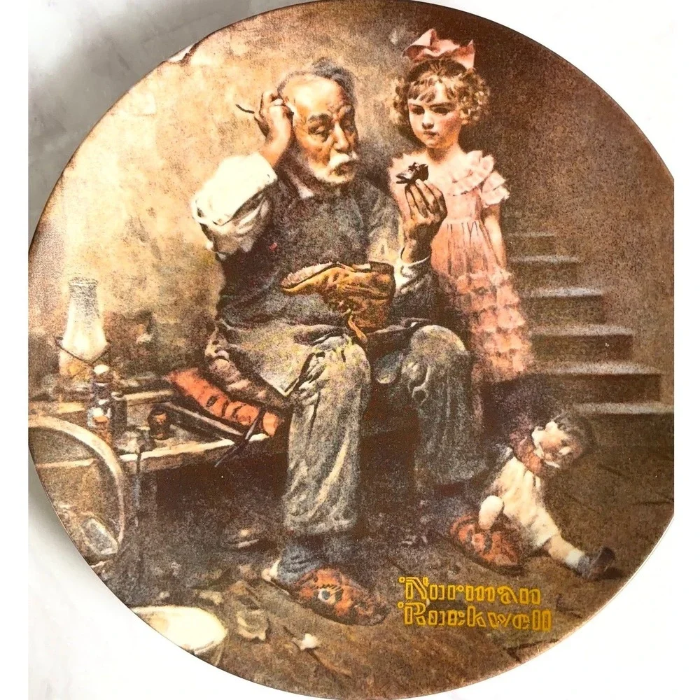 Norman Rockwell The Cobbler 1978 Knowles Collector Plate Heritage Collection
